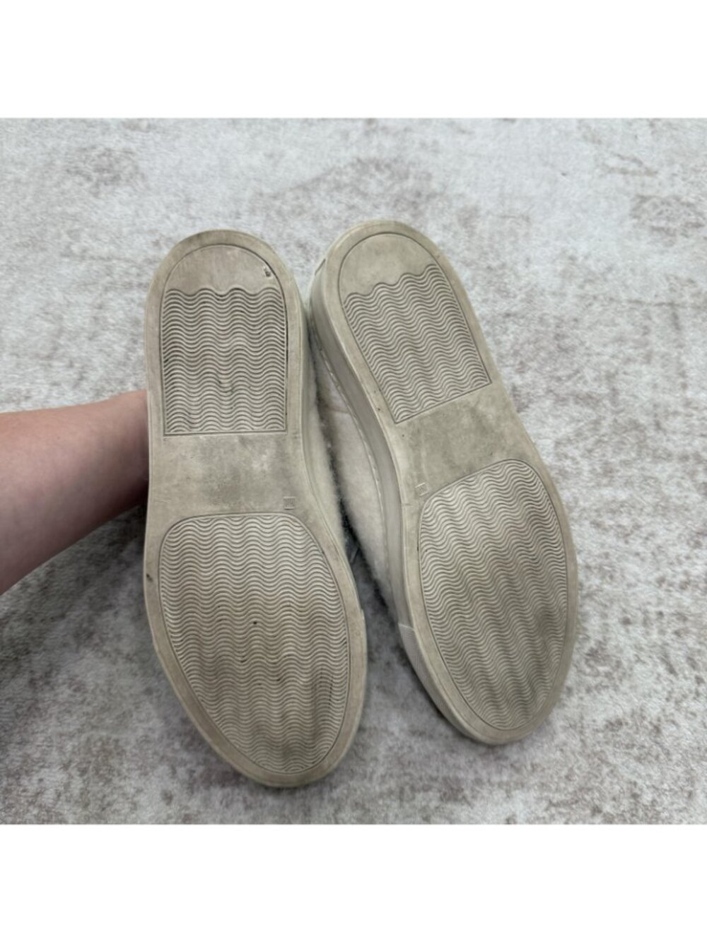 Common Projects Shoes Womens Size 6.5 Beige Suede Wool Low Top Sneakers 6079 - Picture 7 of 15